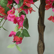 Set of 2 Artificial Murraya Plants 120cm with Purple and Red Flowers for Indoor Decor by HOMCOM