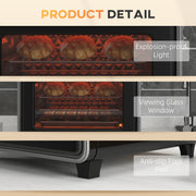 20L Mini Convection Oven with Air Fryer Function Ideal for Small Kitchens Black