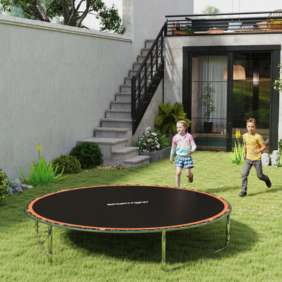 Trampoline Replacement Mat with Spring Tool 54 V-Hooks for 10ft Trampoline Orange by SPORTNOW AOSOM