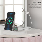 Large Hollywood LED Vanity Mirror With 3 Light Modes USB Port and 10X Magnifier White