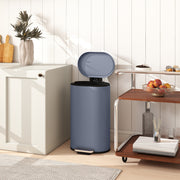 30L Slim Pedal Bin with Soft Close Lid and Removable Bucket for Kitchen or Office Grey