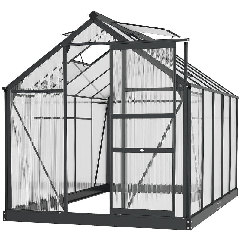 Walk In Greenhouse, Sliding Door, Polycarbonate, 6x10ft