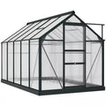 Walk In Greenhouse, Sliding Door, Polycarbonate, 6x10ft Outsunny