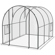 Image of a Polytunnel Greenhouse with Clear Cover