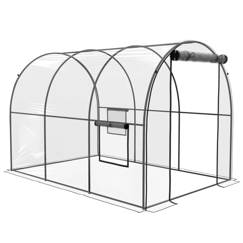 Image of a Polytunnel Greenhouse with Clear Cover