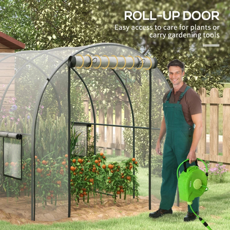 Image of a Polytunnel Greenhouse with Clear Cover