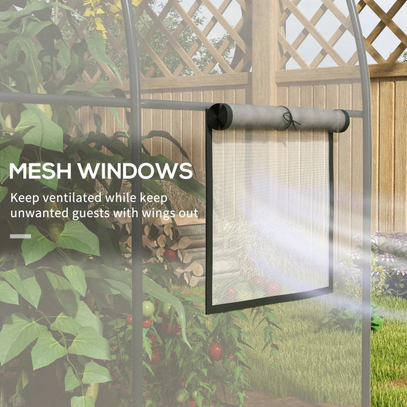 Image of a Polytunnel Greenhouse with Clear Cover