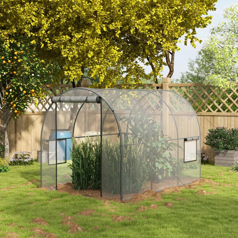 Image of a Polytunnel Greenhouse with Clear Cover