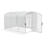 Image of a polytunnel greenhouse with a white cover - 2m x 2m
