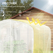 Image of a polytunnel greenhouse with a white cover - 2m x 2m