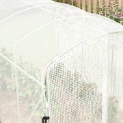 Image of a polytunnel greenhouse with a white cover - 2m x 2m