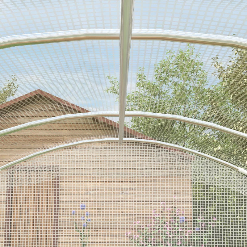 Image of a polytunnel greenhouse with a white cover - 2m x 2m