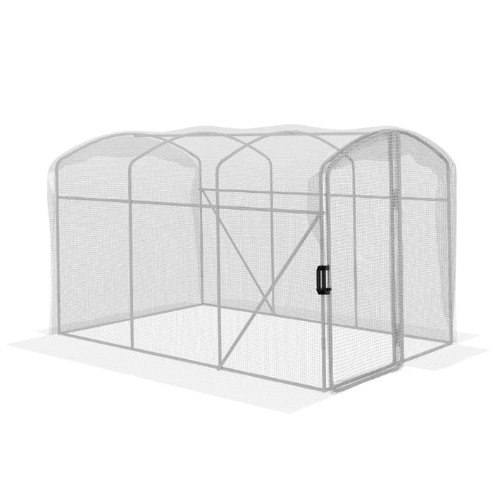 Image of a polytunnel greenhouse with a white cover - 2m x 2m