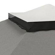 Image of an Outsunny Pop Up Garden Gazebo With Mesh Side Walls, 3.3m x 3.3m, Dark Grey