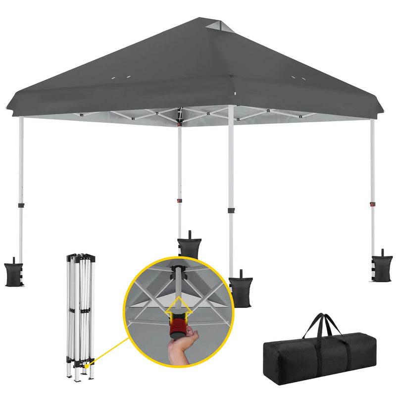 Pop Up Garden Gazebo with UPF50+ Plus Sun Protection and Easy to Setup, 3 x 3 m Outsunny