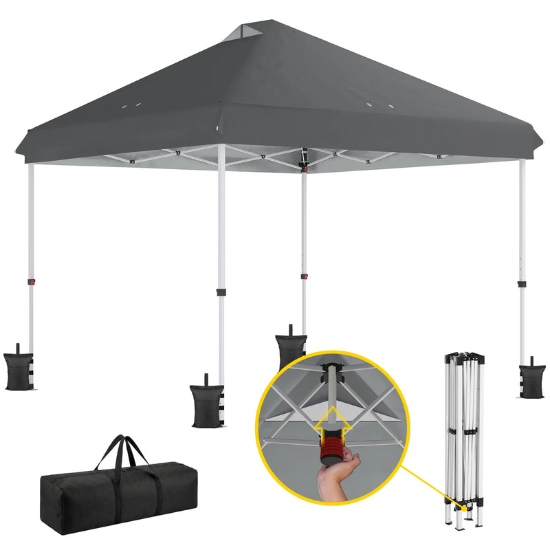 Pop Up Garden Gazebo with UPF50+ Plus Sun Protection and Easy to Setup, 3 x 3 m Outsunny