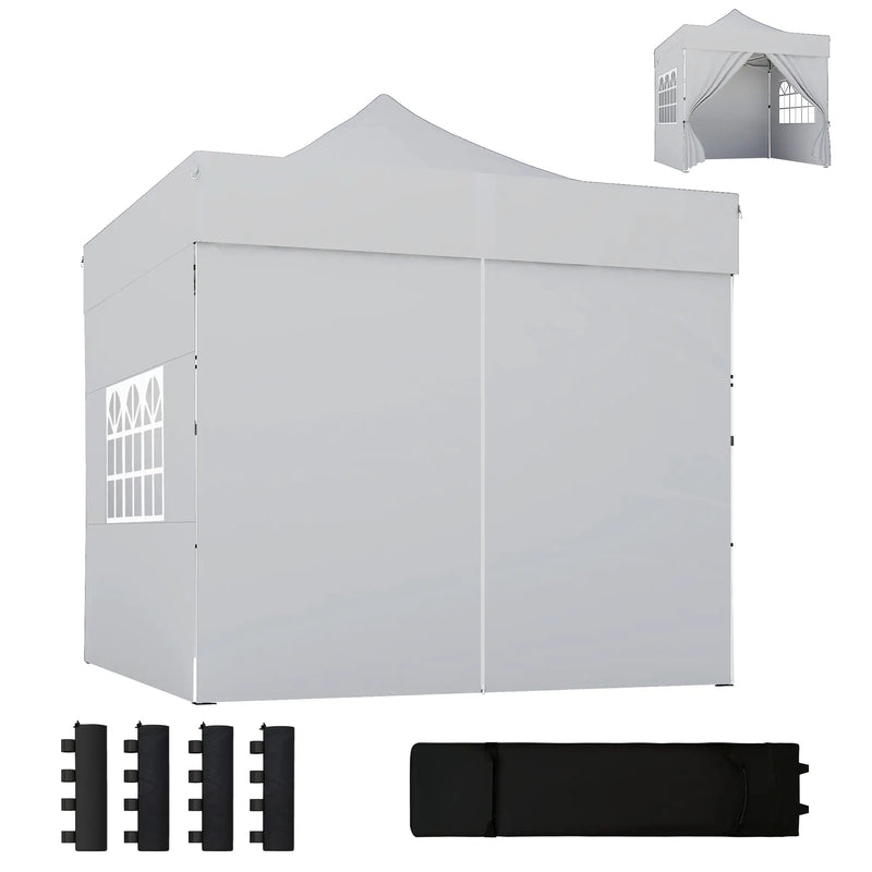 UPF50+ Pop Up Gazebo 3 x 3 m with Removable Sidewalls for Outdoor Parties and Events Outsunny