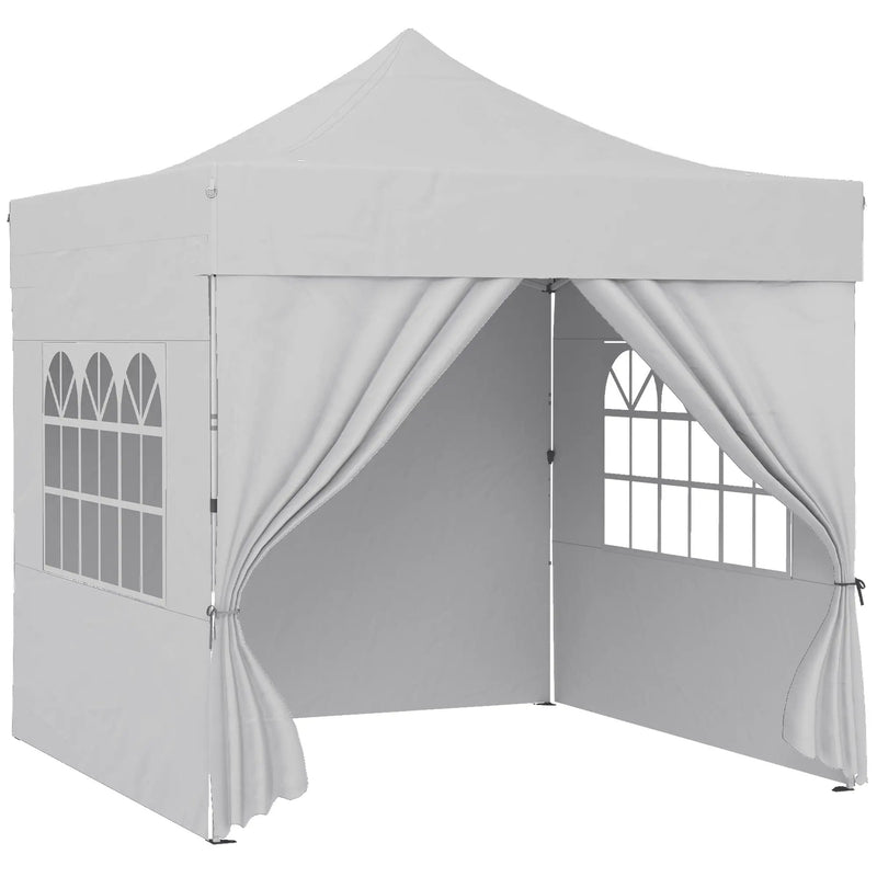 UPF50+ Pop Up Gazebo 3 x 3 m with Removable Sidewalls for Outdoor Parties and Events Outsunny