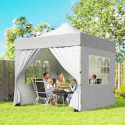 UPF50+ Pop Up Gazebo 3 x 3 m with Removable Sidewalls for Outdoor Parties and Events Outsunny