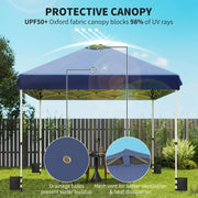 Pop Up Garden Gazebo with UPF50+ Plus Sun Protection and Easy to Setup, 3 x 3 m Outsunny