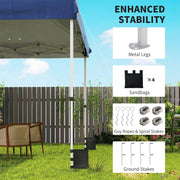 Pop Up Garden Gazebo with UPF50+ Plus Sun Protection and Easy to Setup, 3 x 3 m Outsunny
