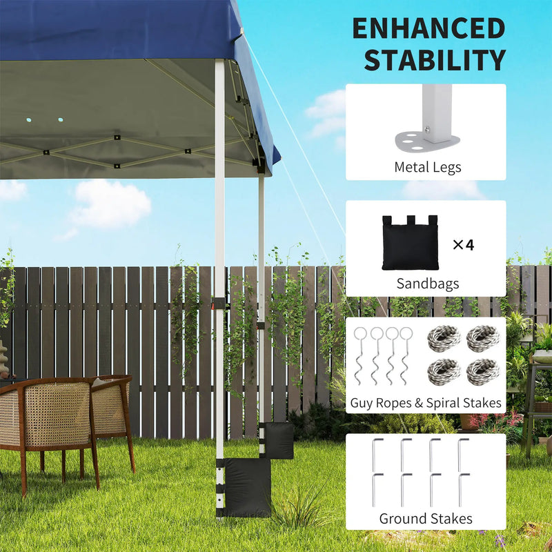 Pop Up Garden Gazebo with UPF50+ Plus Sun Protection and Easy to Setup, 3 x 3 m Outsunny