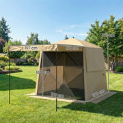 Pop Up Gazebo with Mesh Windows for Sun and Rain Shelter Easy Setup Outsunny