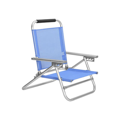 Folding beach chair with 4-position Adjustable Backrest aluminium frame by SONGMICS Songmics