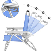 Folding beach chair with 4-position Adjustable Backrest aluminium frame by SONGMICS Songmics