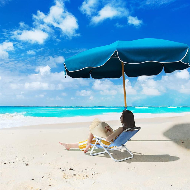Folding beach chair with 4-position Adjustable Backrest aluminium frame by SONGMICS Songmics