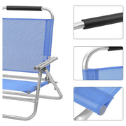 Folding beach chair with 4-position Adjustable Backrest aluminium frame by SONGMICS Songmics