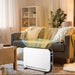 Image of a Compact Modern Portable Electric Heater With Thermostat And Timer 2180W - White
