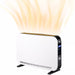 Image of a Compact Modern Portable Electric Heater With Thermostat And Timer 2180W - White