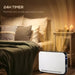 Image of a Compact Modern Portable Electric Heater With Thermostat And Timer 2180W - White