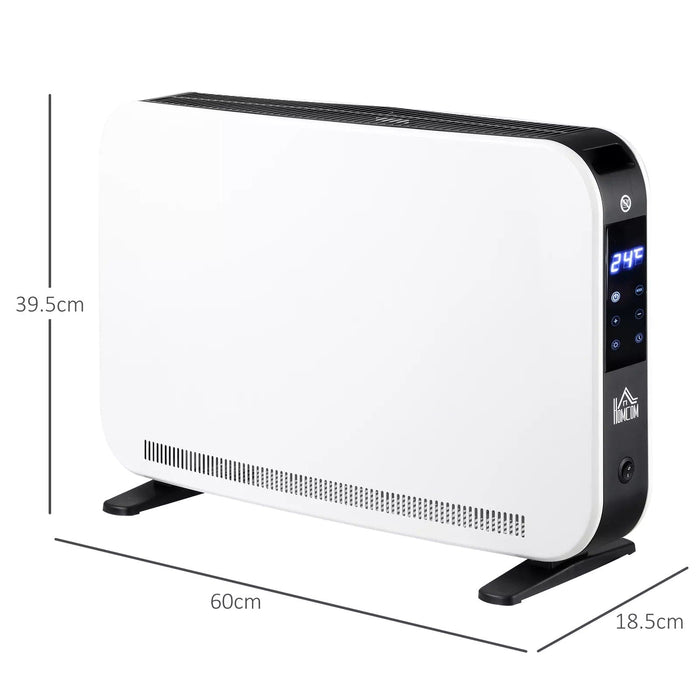 Image of a Compact Modern Portable Electric Heater With Thermostat And Timer 2180W - White