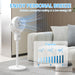 White Pedestal Air Circulation Fan with Oscillating Function by HOMCOM