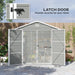 Grey Plastic Garden Shed With Foundation Kit, 7.9ft x 6.2ft by Outsunny