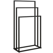 Freestanding Towel Rack for Quick Drying and Storage in Small Bathrooms Black Homcom