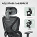 Black Ergonomic Adjustable Swivel Office Chair With Lumbar Support by HOMCOM