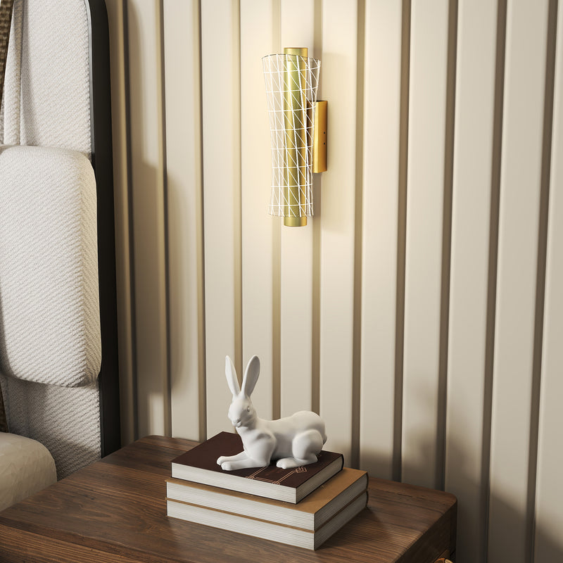 Gold LED Wall Lights 2 Pack With Adjustable Colour Temperature For Bedroom Or Hallway