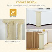 Tall Cat Scratching Post with Sisal Rope and Soft Plush Cover Anti Tip Design Beige
