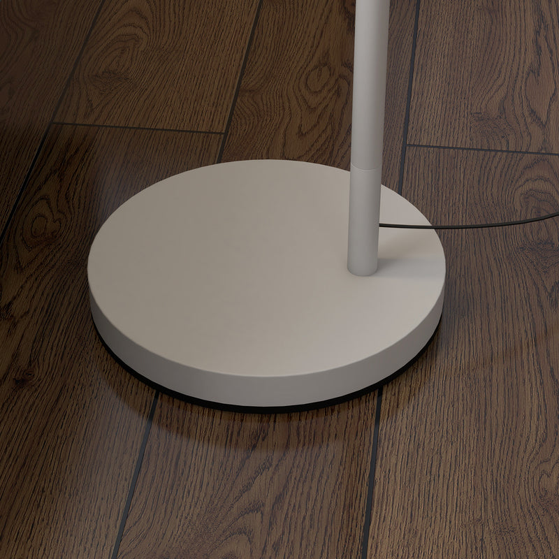 Adjustable Metal Floor Lamp with LED Bulb for Living Room or Bedroom Lighting, Grey