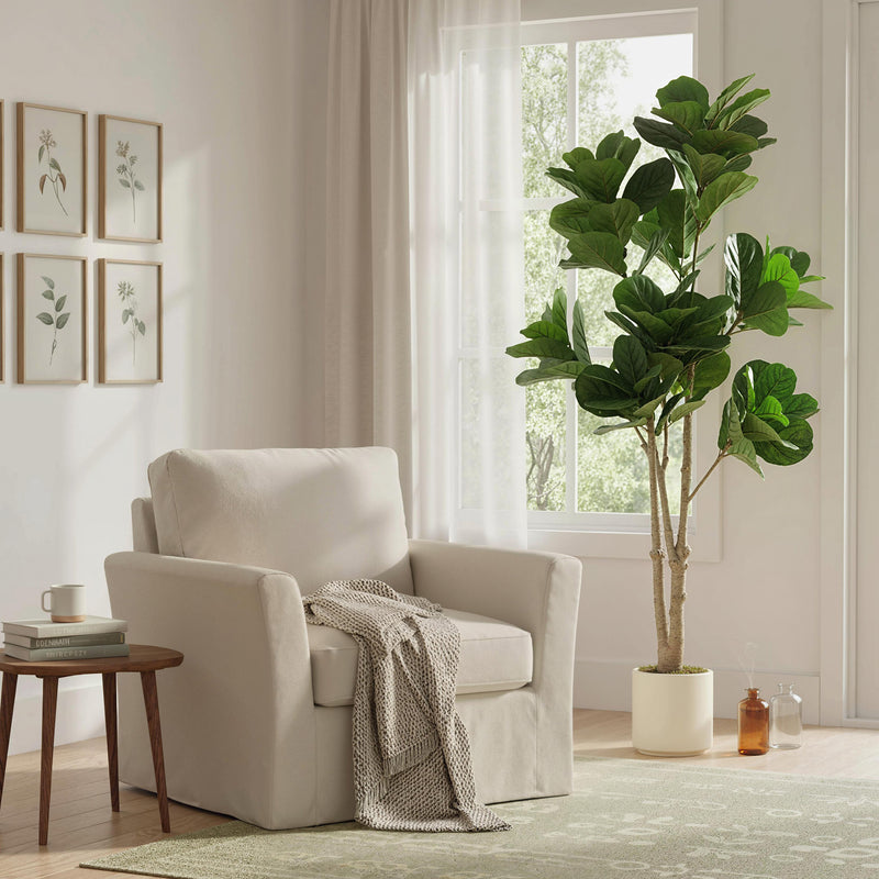 180cm Artificial Fiddle Leaf Fig Tree for Indoor and Outdoor Display Green