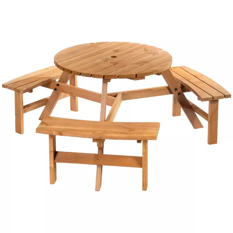 Round Outdoor Table and Chairs Outsunny