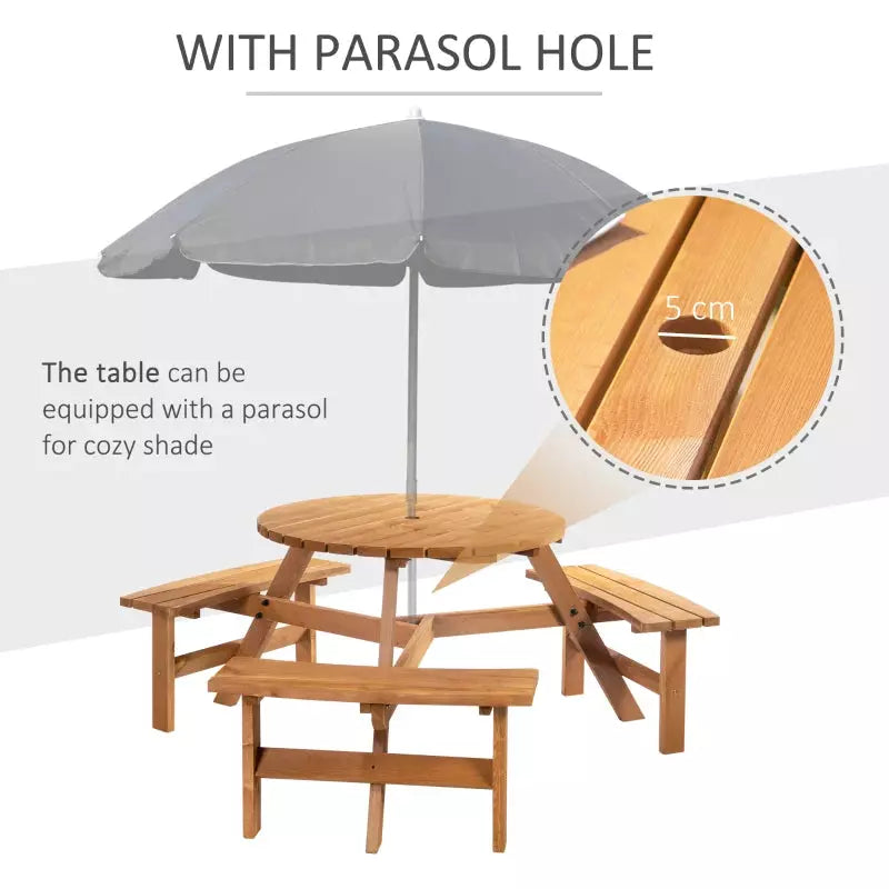 Round Outdoor Table and Chairs Outsunny