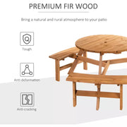 Round Outdoor Table and Chairs Outsunny