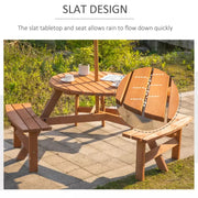 Round Outdoor Table and Chairs Outsunny