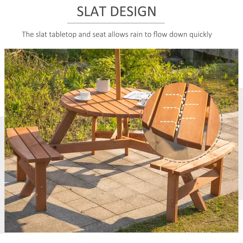 Round Outdoor Table and Chairs Outsunny