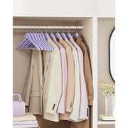Quality Wooden Clothes Hangers, Purple, 20 Pack Songmics