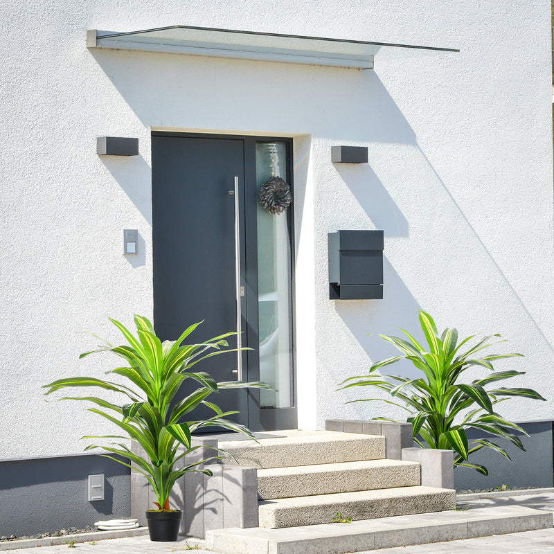 Set of 2 Artificial Dracaena Plants for Home or Office Decor Maintenance Free Green